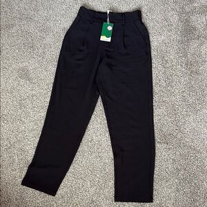 HALARA Black Dress Pants Versatile Straight-Leg